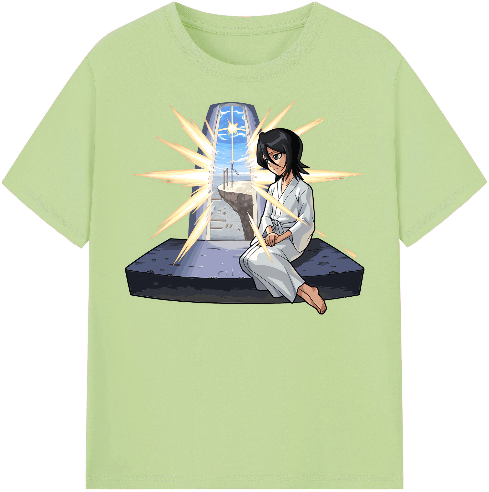 （画像用） ブリーチ 朽木ルキア BLEACH Kuchiki Rukia 綿100％半袖Tシャツ（フロントプリント）